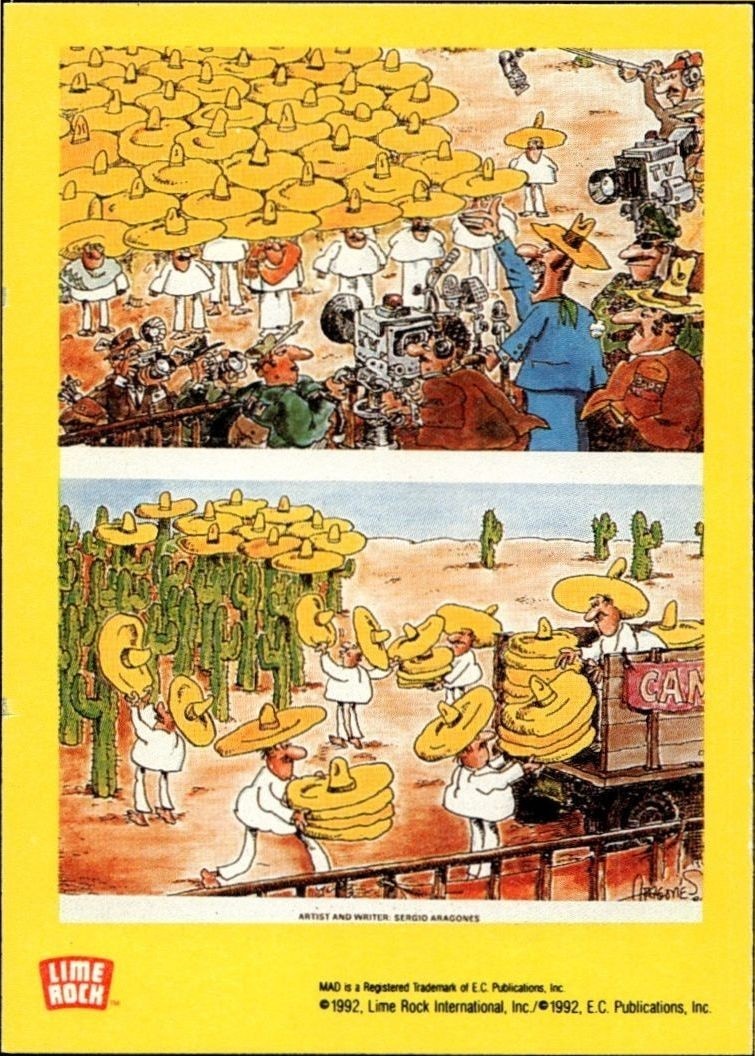1992 Lime Rock Mad Magazine Mad No. 84 (Jan. '64) #84 entertainment trading card back