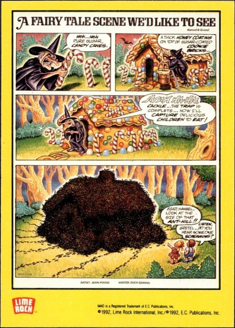 1992 Lime Rock Mad Magazine Mad No. 76 (Jan. '63) #76 entertainment trading card back