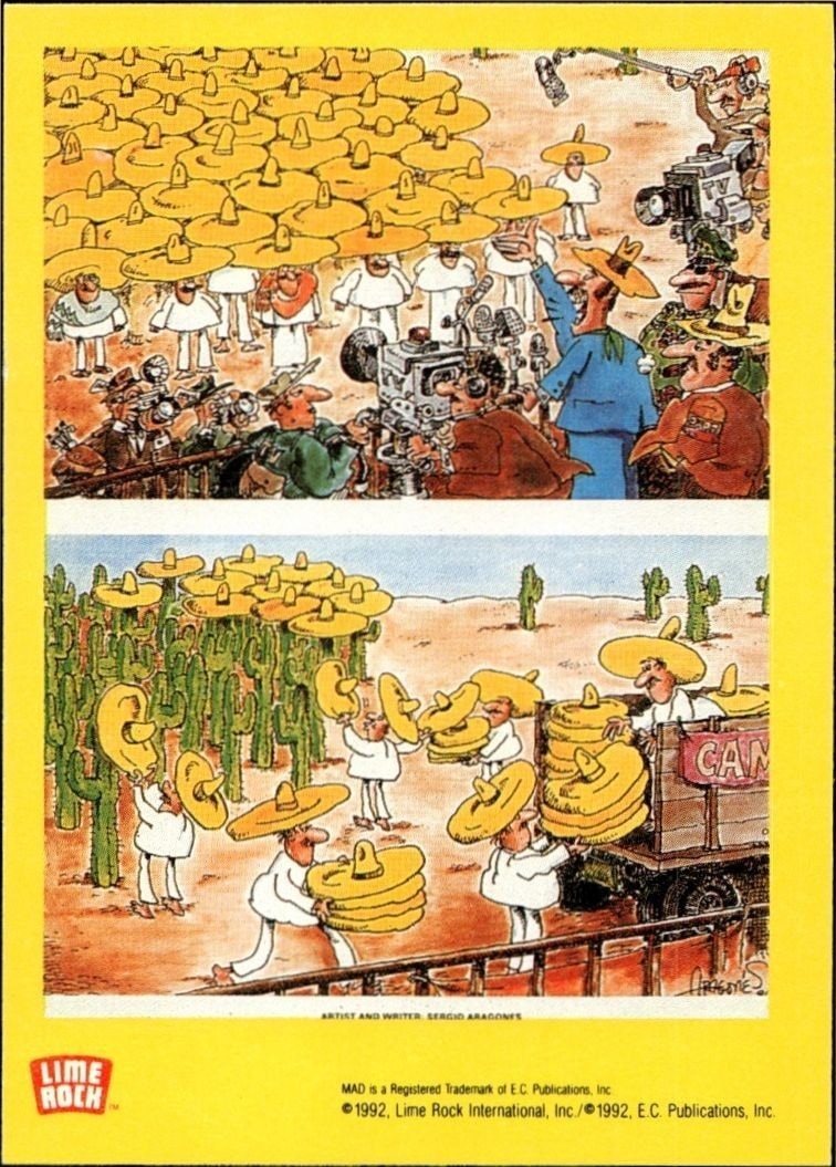 1992 Lime Rock Mad Magazine Mad No. 84 (Jan. '64) #84 entertainment trading card back