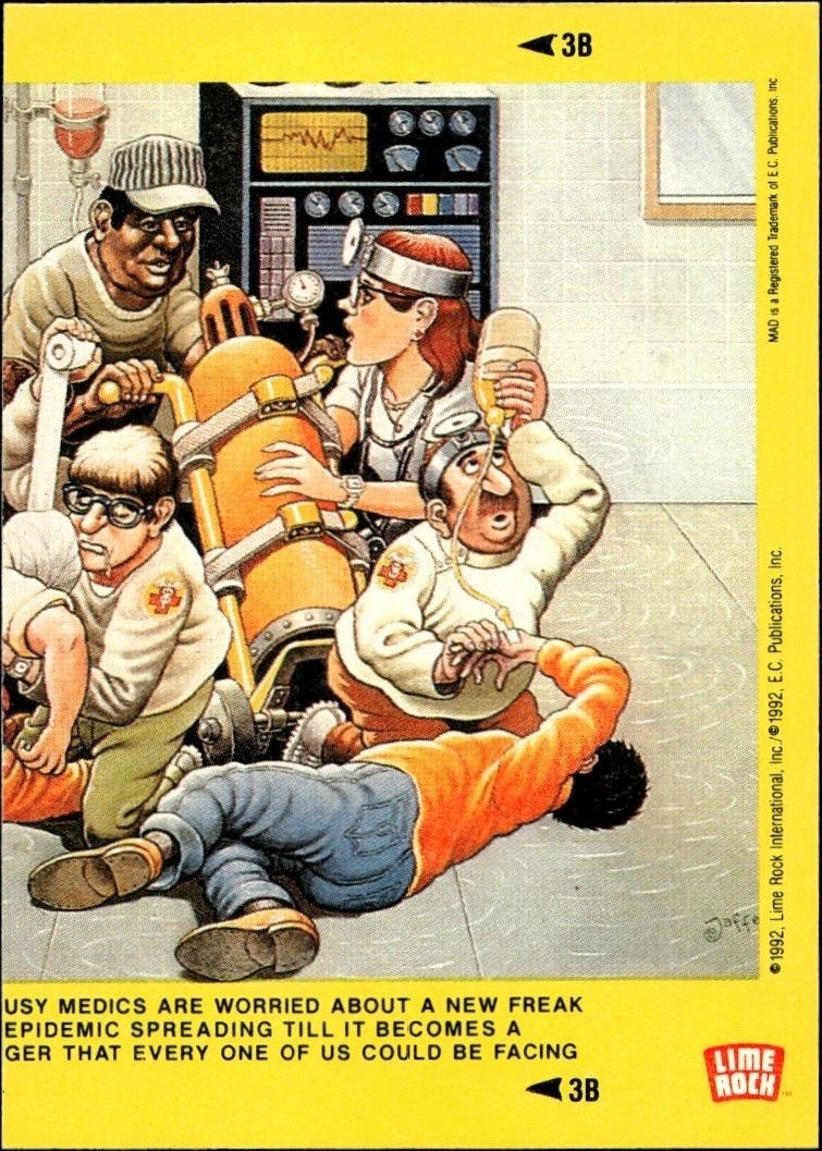 1992 Lime Rock Mad Magazine Mad No. 202 (Oct. '78) #3B entertainment trading card back