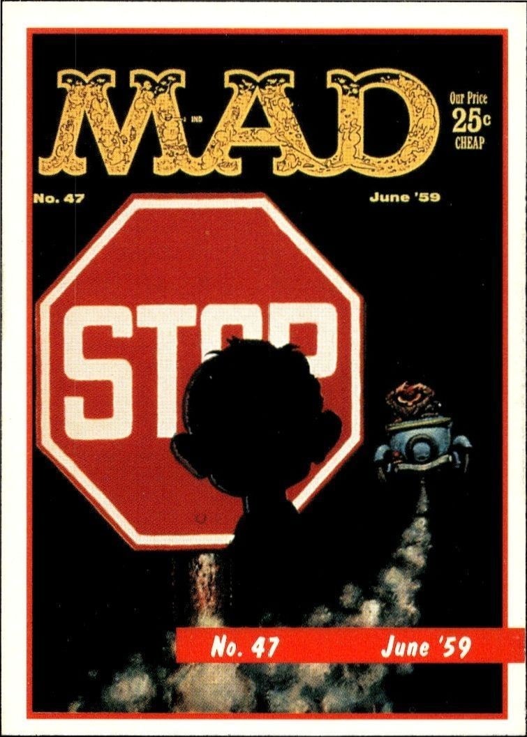 1992 Lime Rock Mad Magazine Mad No. 47 (June '59) #47 entertainment trading card front