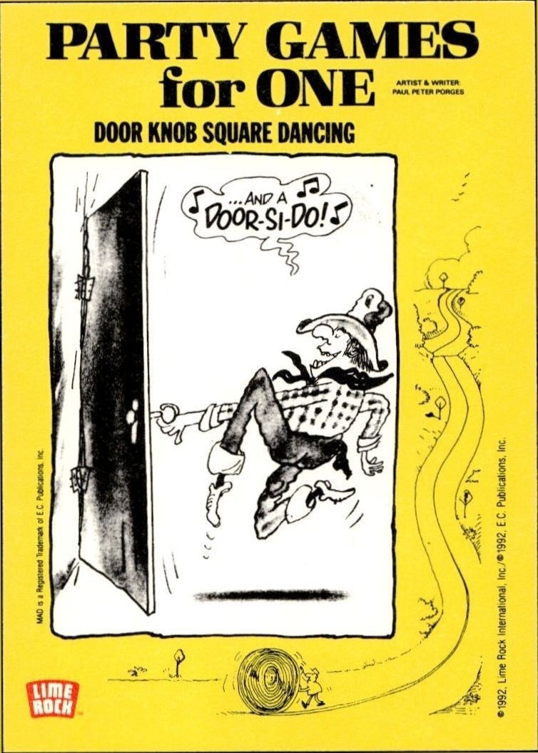 1992 Lime Rock Mad Magazine Mad No. 104 (July '66) #104 entertainment trading card back