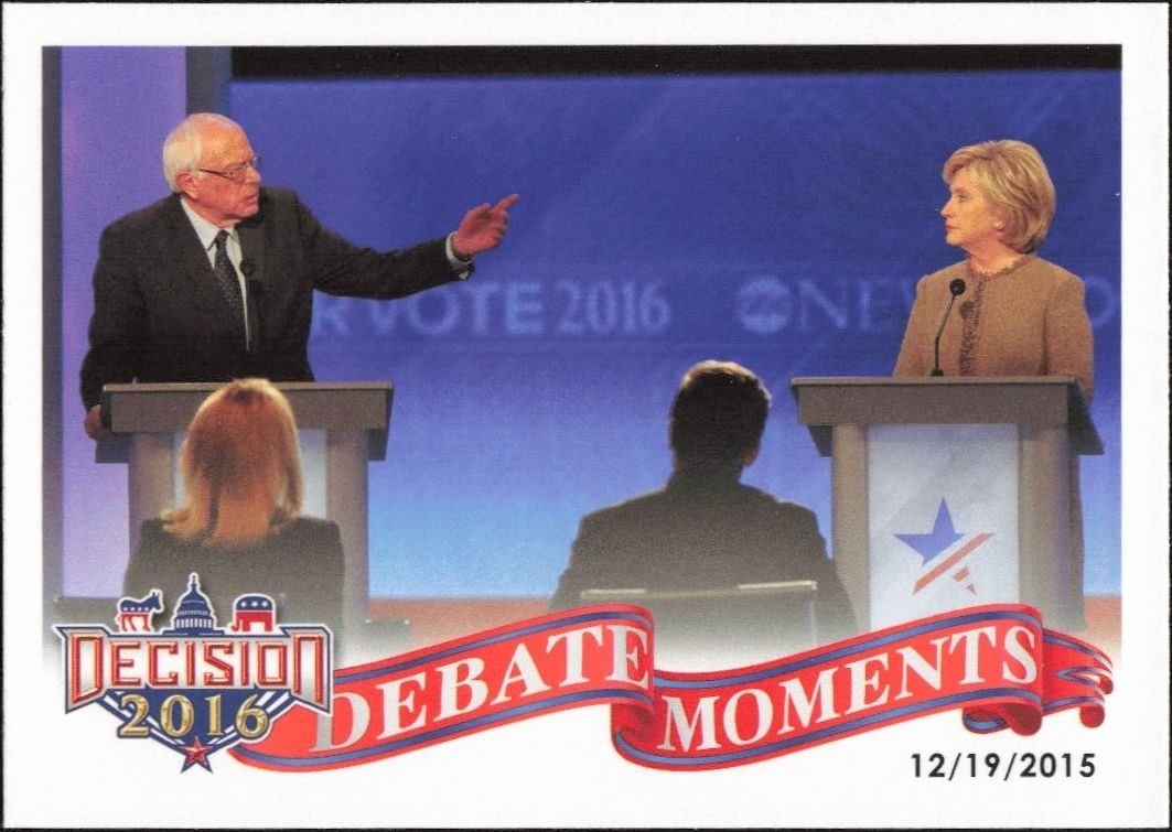 2016 Leaf Decision December 19, 2015 Debate #75 political trading card front