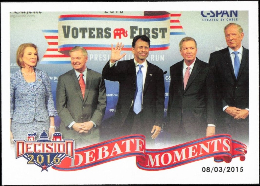 2016 Leaf Decision August 3, 2015 Debate #65 political trading card front