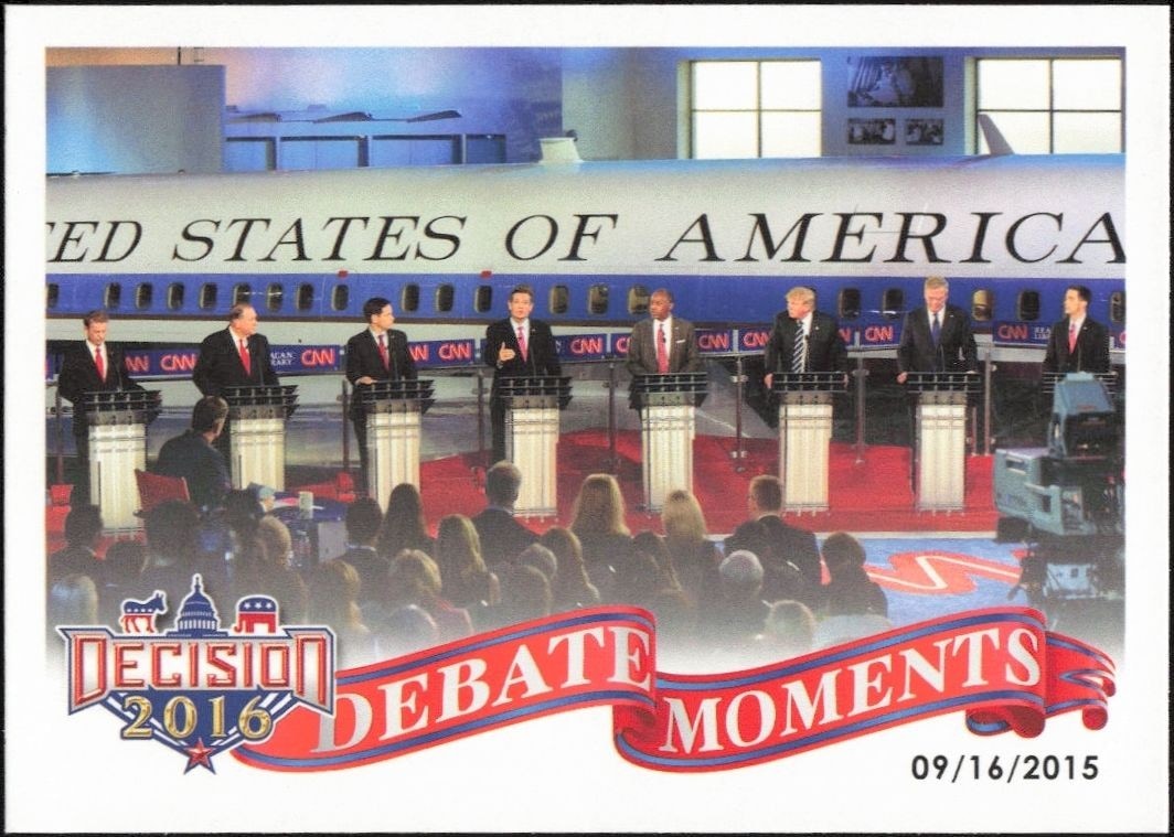2016 Leaf Decision September 16, 2015 Debate #68 political trading card front