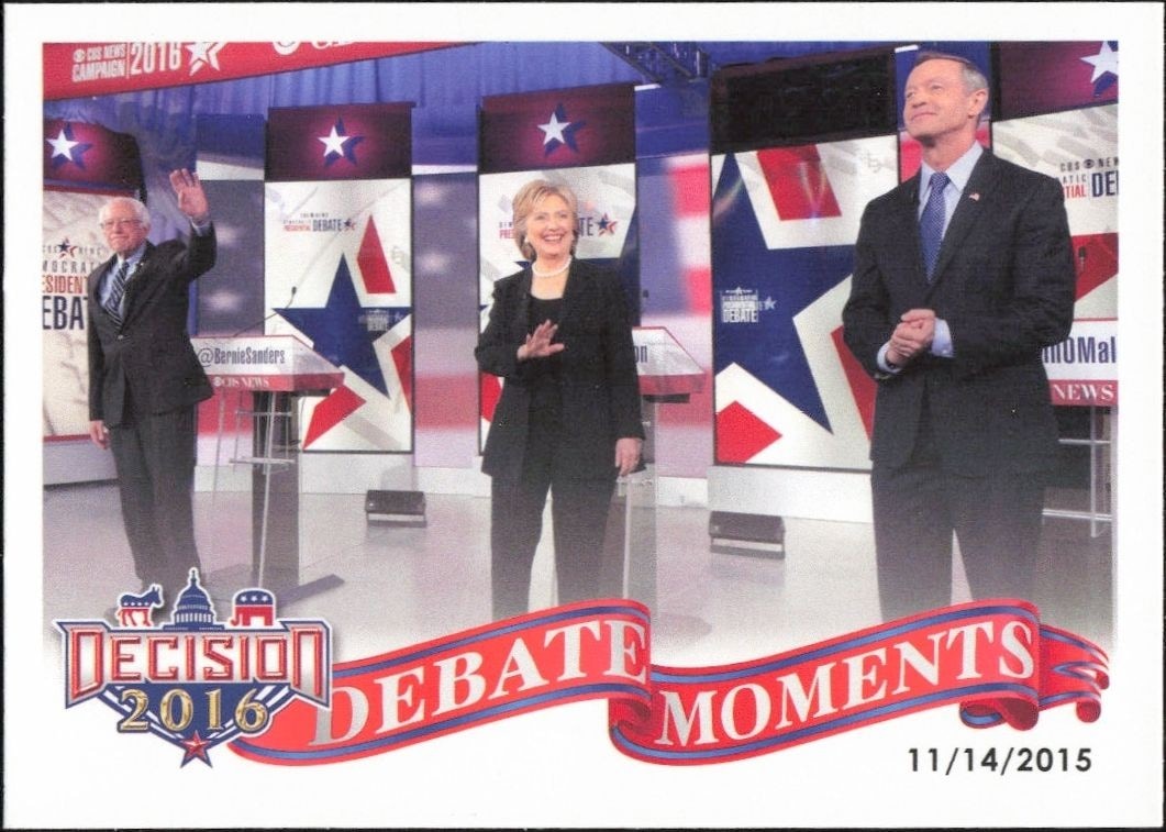 2016 Leaf Decision November 14, 2015 Debate #74 political trading card front