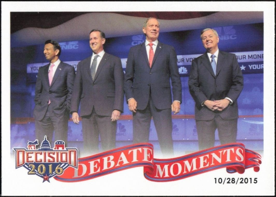 2016 Leaf Decision October 28, 2015 Debate #69 political trading card front