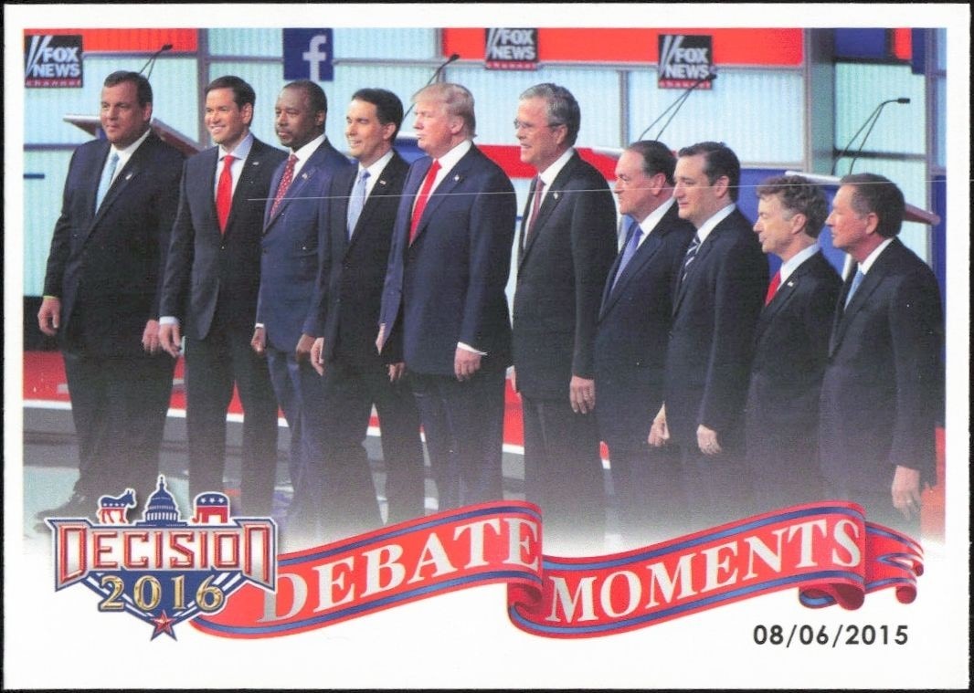 2016 Leaf Decision August 6, 2015 Debate #67 political trading card front
