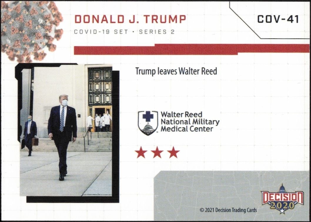 2020 Leaf Decision Series 2 Donald Trump #COV-41 political trading card back