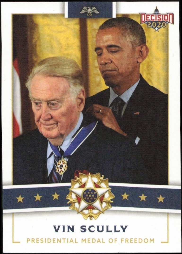2020 Leaf Decision Series 2 Vin Scully #PMOF 30 trading card