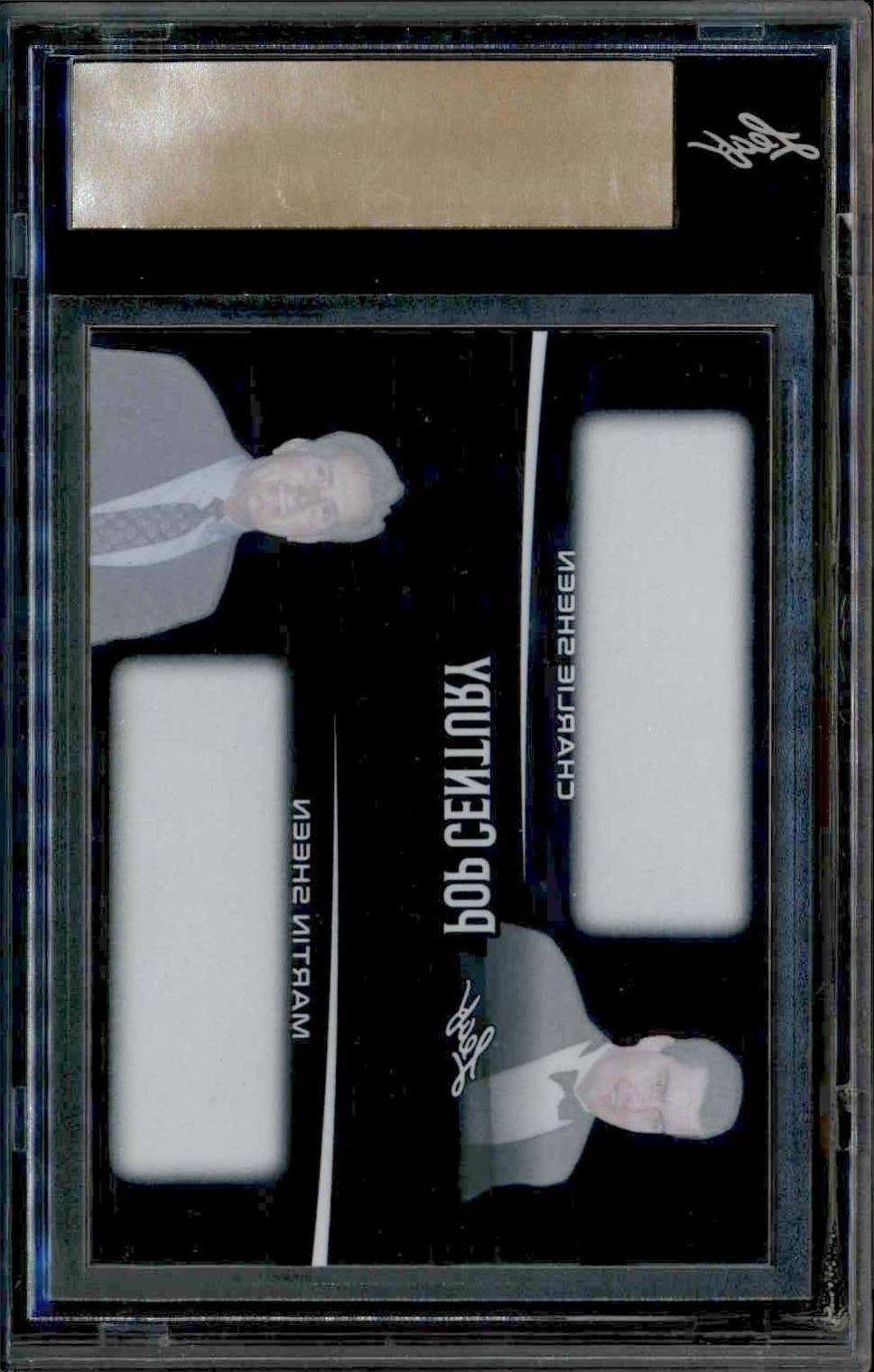 2022 Leaf Metal Pop Century Charlie Sheen #1/1 entertainment trading card back