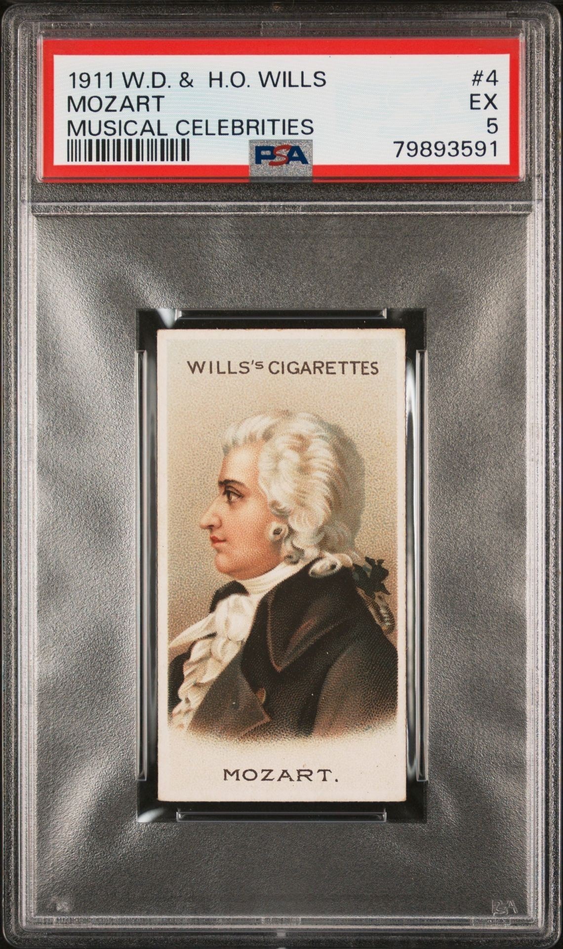 1911 Wd Musical Celebrities Mozart #4 other non-sport trading card front