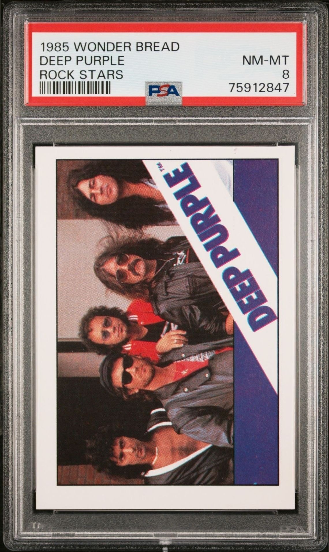 1985 Wonder-Bread Rock Stars Deep Purple trading card