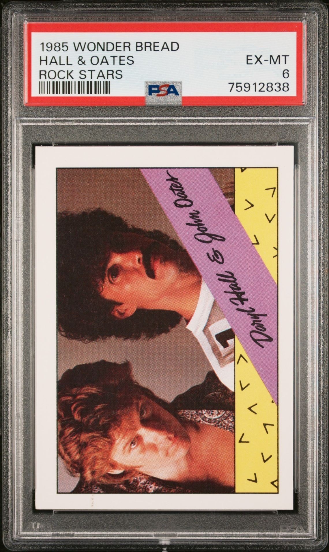 1985 Wonder-Bread Rock Stars Hall & Oates trading card
