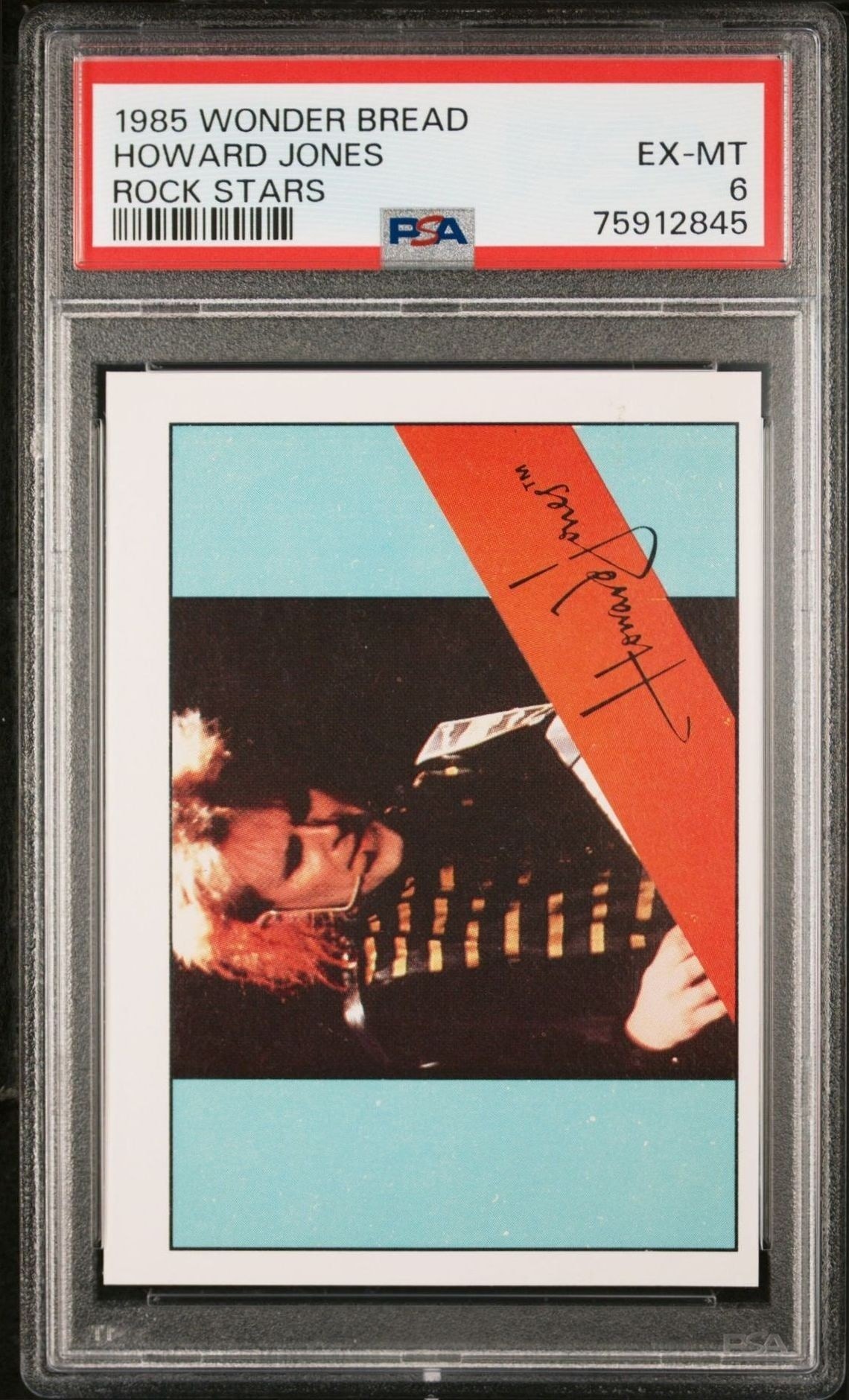 1985 Wonder-Bread Rock Stars Howard Jones trading card