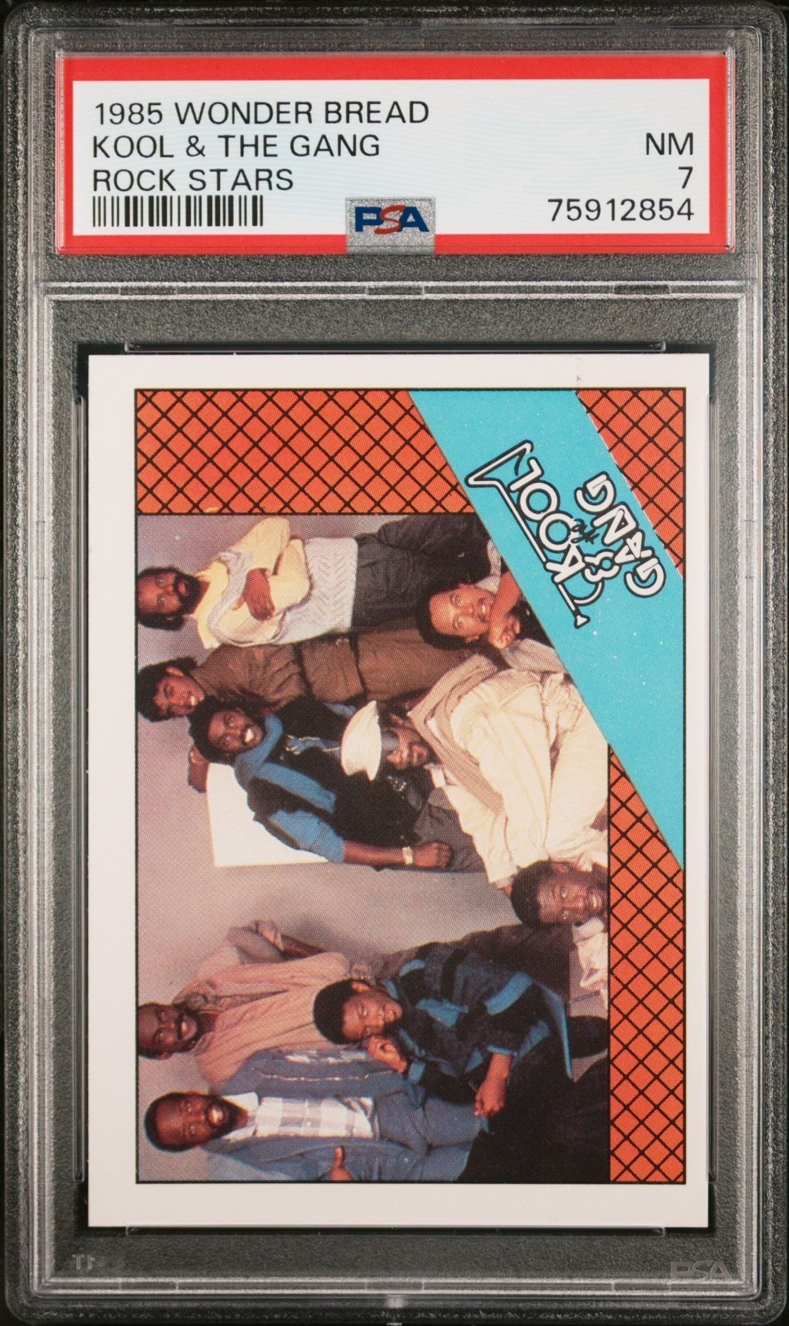 1985 Wonder-Bread Rock Stars Kool & The Gang trading card