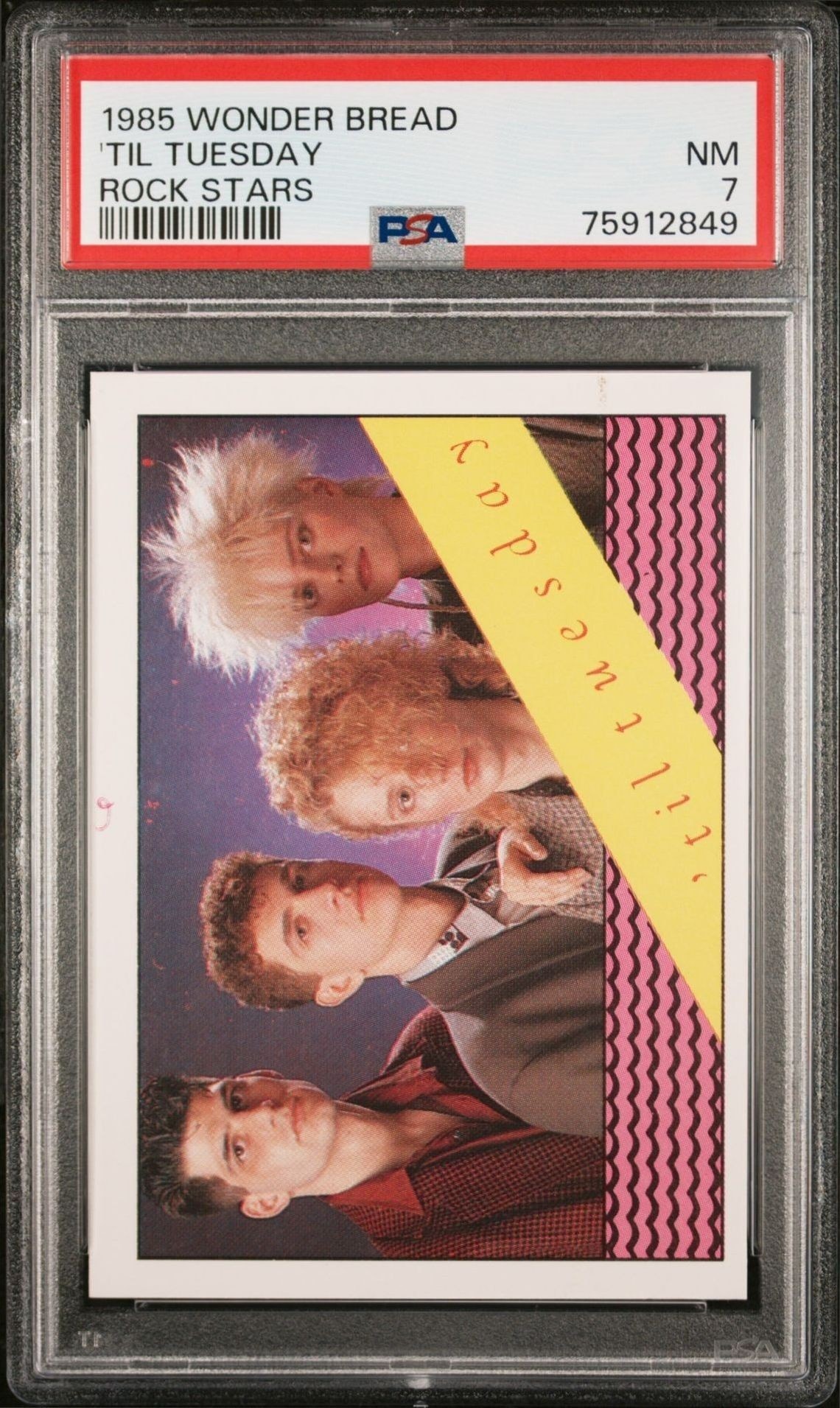 1985 Wonder-Bread Rock Stars 'Til Tuesday trading card