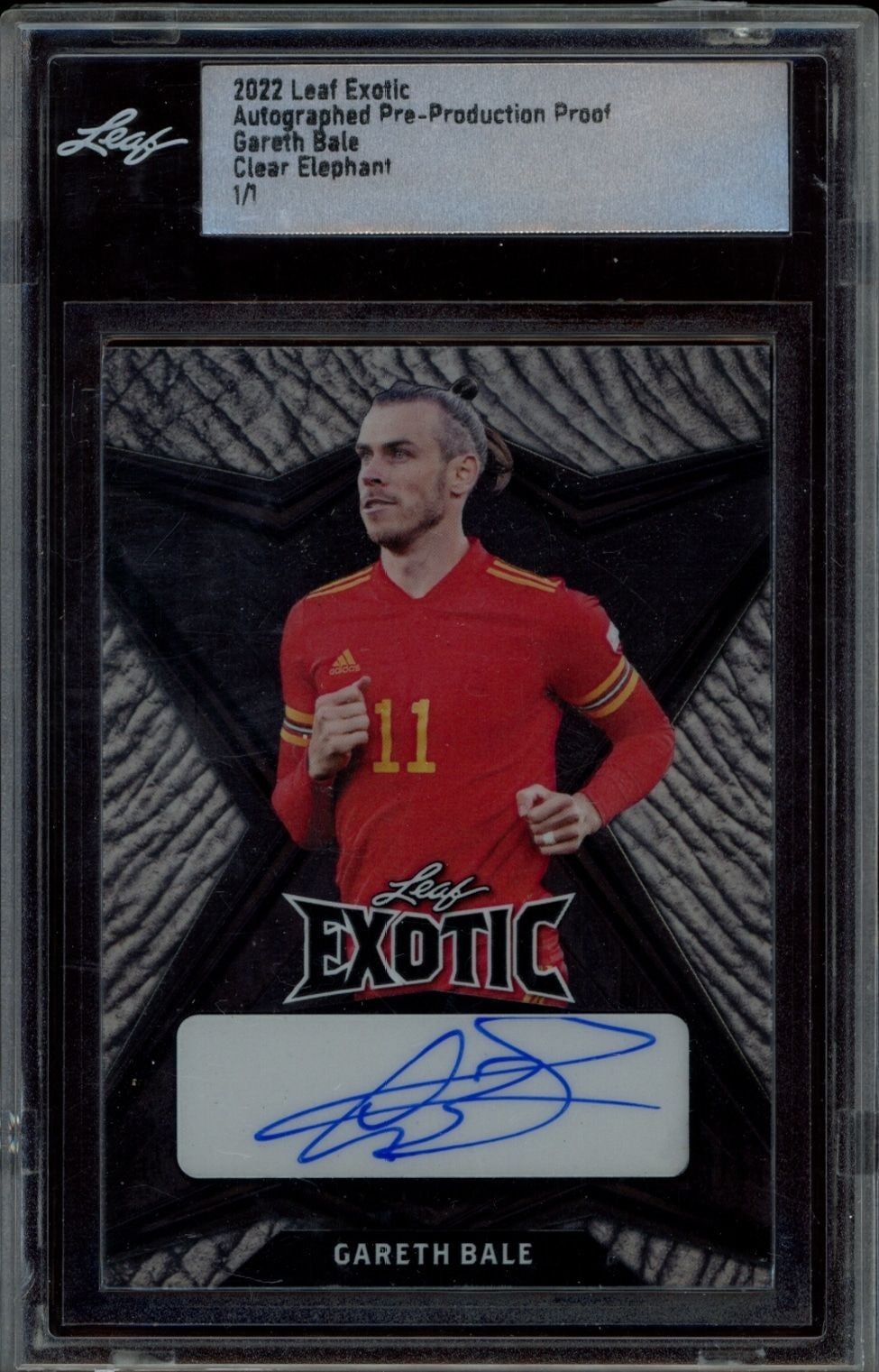 Gareth Bale (Autographed Pre-Production Proof · Clear Elephant · One of One · Manufacturer Autograph)