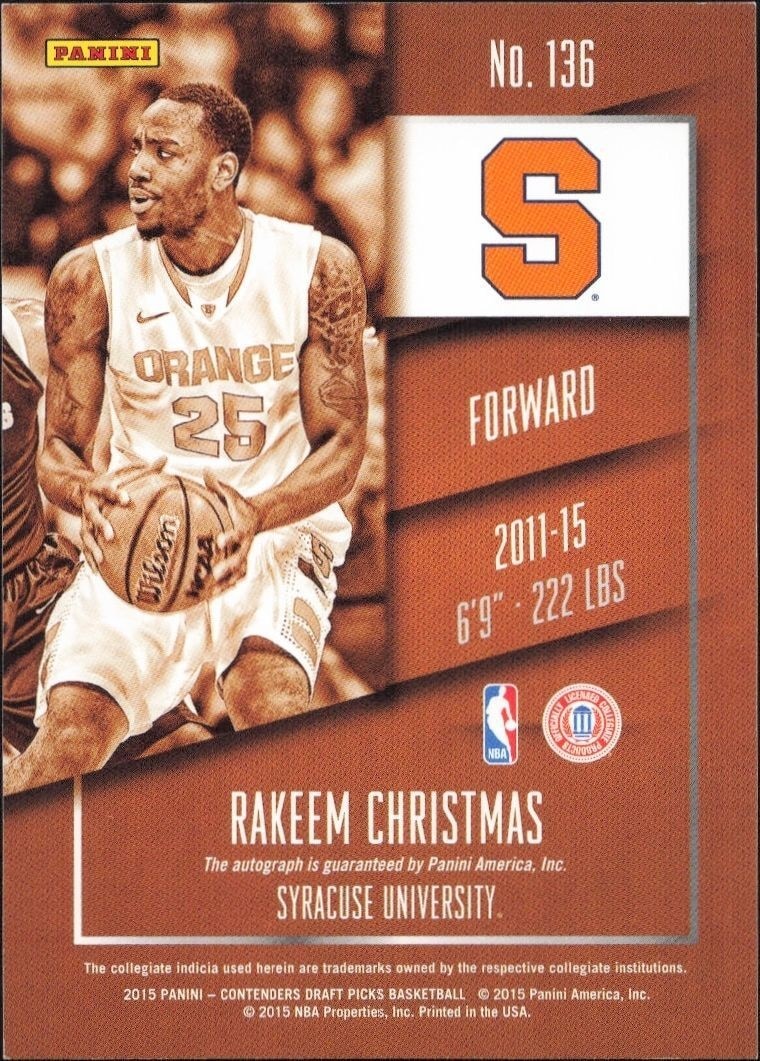 Rakeem Christmas - Back