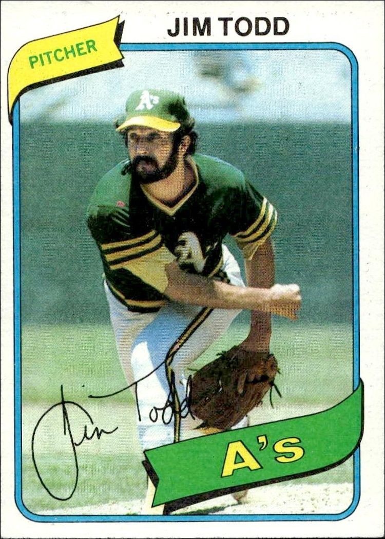 1980 Topps Jim Todd #629 trading card