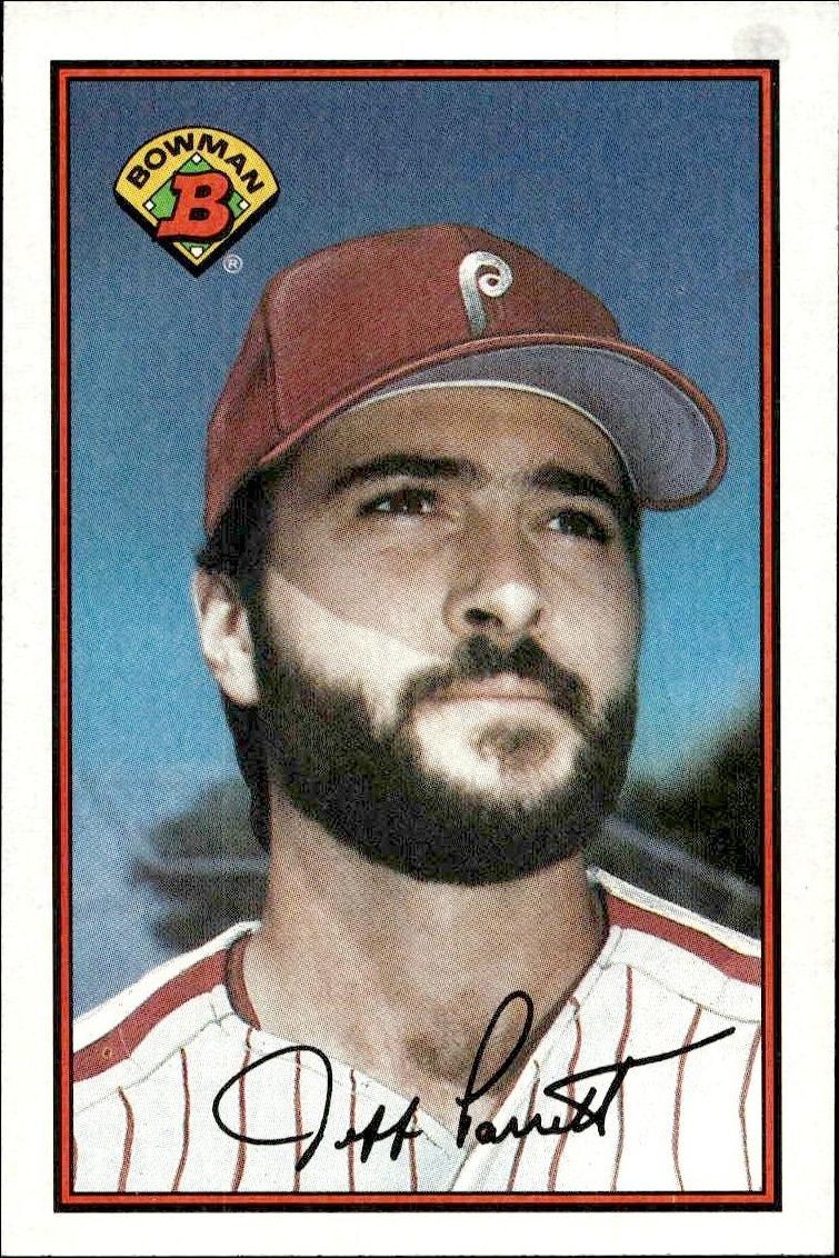 1989 Bowman Jeff Parrett #390 baseball trading card front
