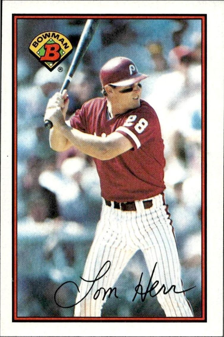 1989 Bowman Tom Herr #403 baseball trading card front