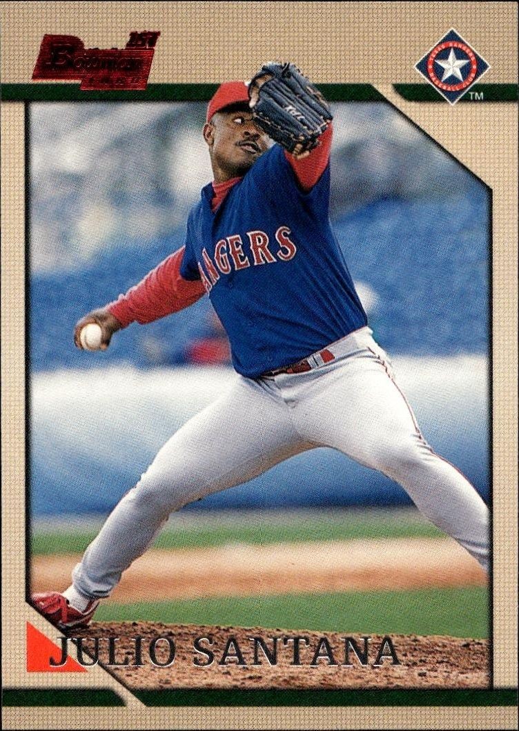 1996 Bowman Julio Santana #130 trading card