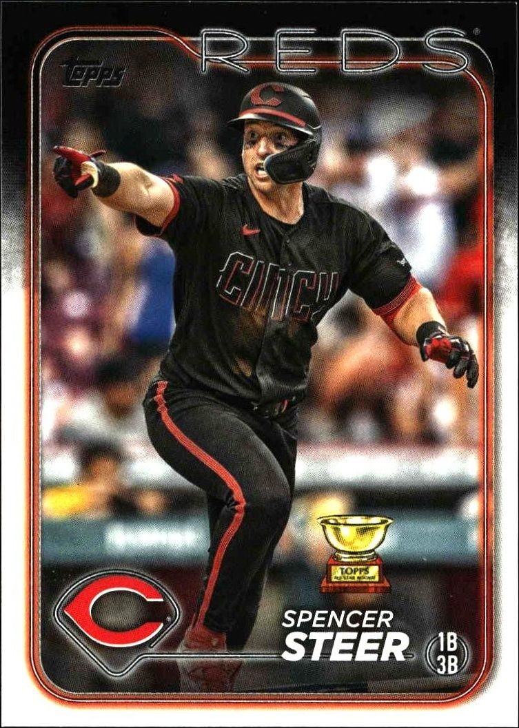 2024 Topps Series 2 Spencer Steer #485 trading card