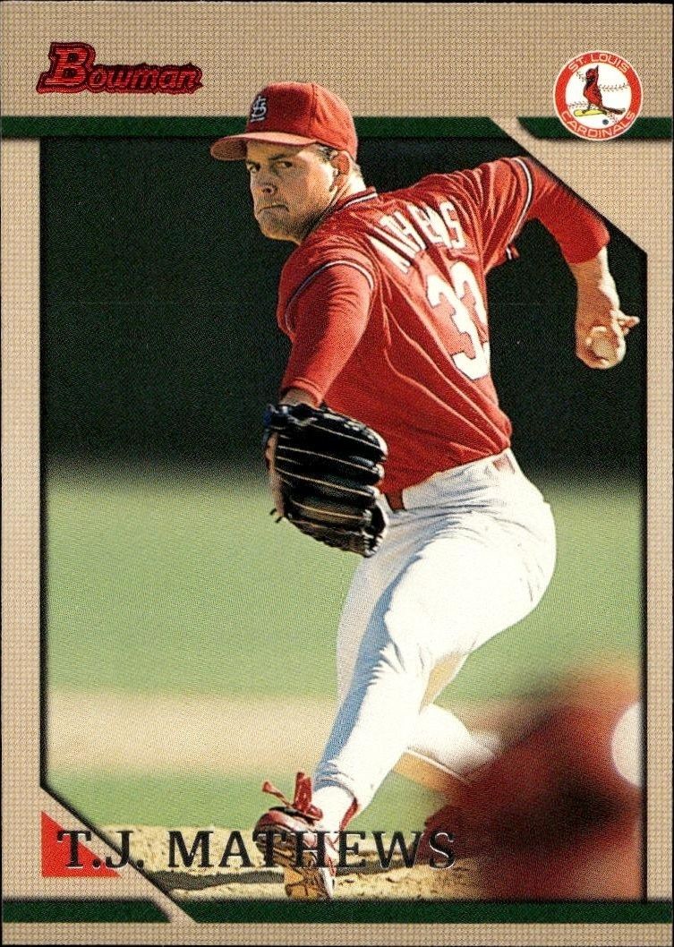 1996 Bowman T.J. Mathews #255 trading card