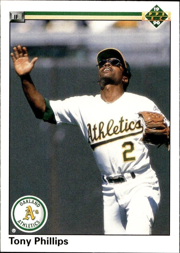 1990 Upper-Deck Low Number Tony Phillips #154 trading card