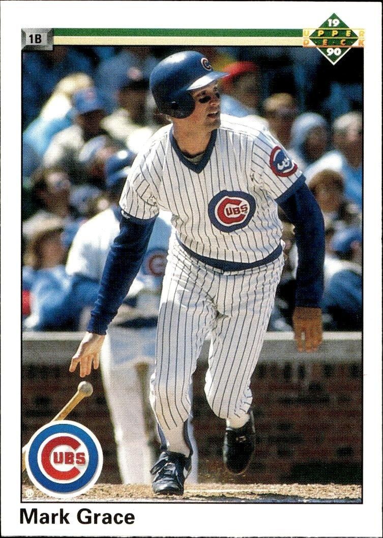 1990 Upper-Deck Low Number Mark Grace #128 trading card