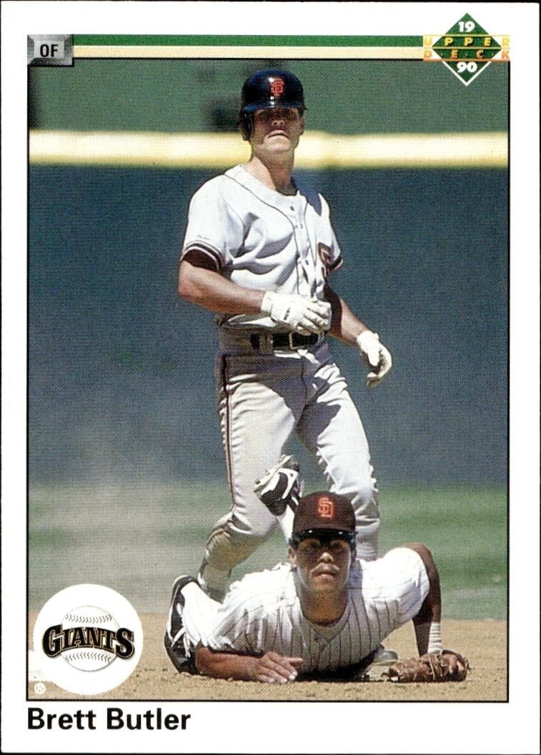 1990 Upper Deck Brett Butler #119 baseball trading card front