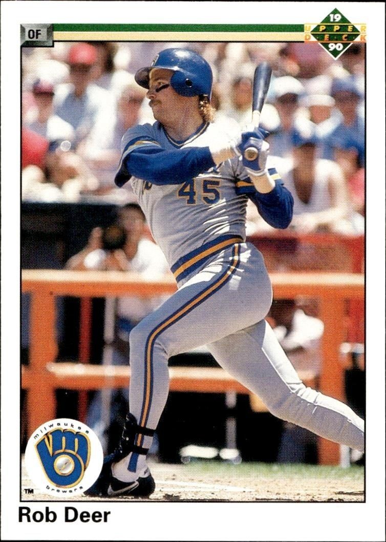 1990 Upper-Deck Low Number Rob Deer #176 trading card