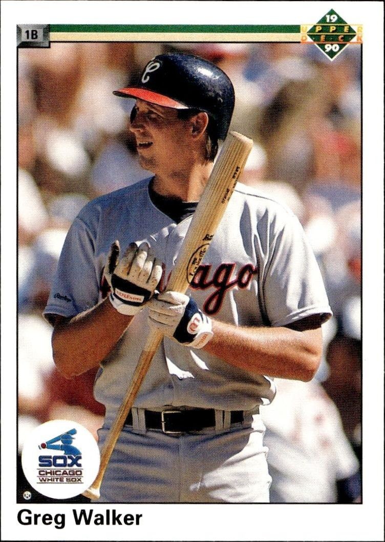 1990 Upper-Deck Low Number Greg Walker #350 trading card