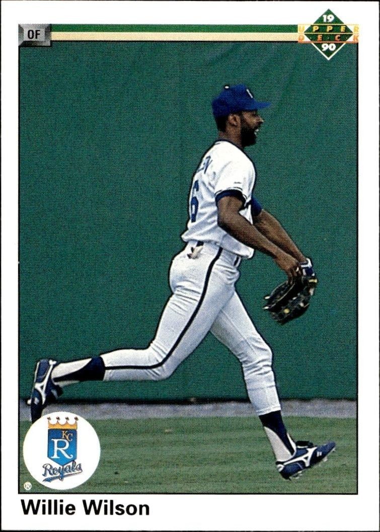 1990 Upper-Deck Low Number Willie Wilson #349 trading card