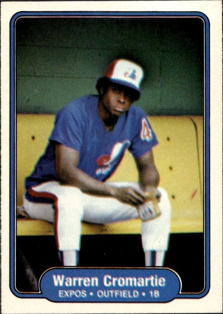 1982 Fleer Warren Cromartie #186 trading card
