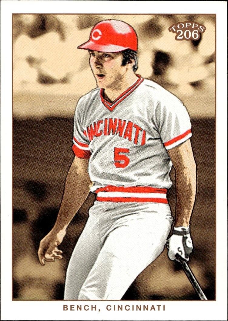 2002 Topps T206 Johnny Bench #158 trading card