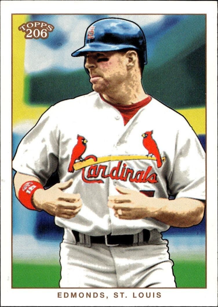 2002 Topps T206 Jim Edmonds #124 trading card