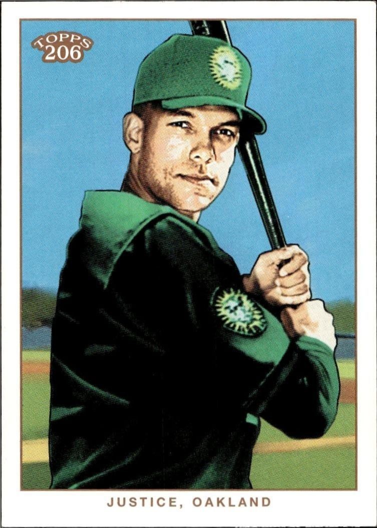 2002 Topps T206 David Justice #52 trading card
