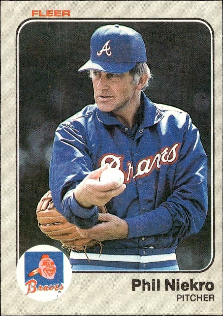 1983 Fleer Phil Niekro #143 trading card