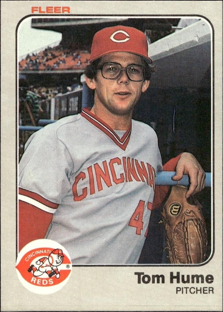 1983 Fleer Tom Hume #593 trading card