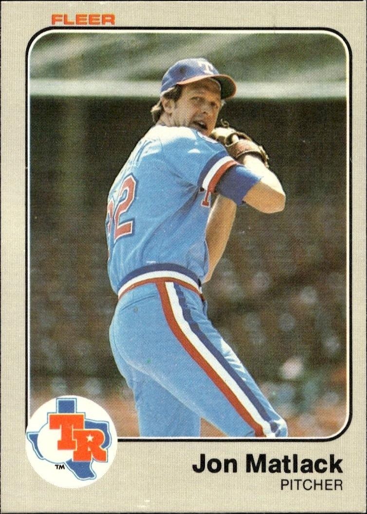 1983 Fleer Jon Matlack #572 trading card