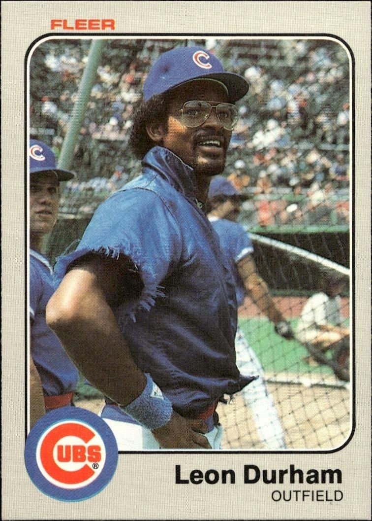 1983 Fleer Leon Durham #495 trading card