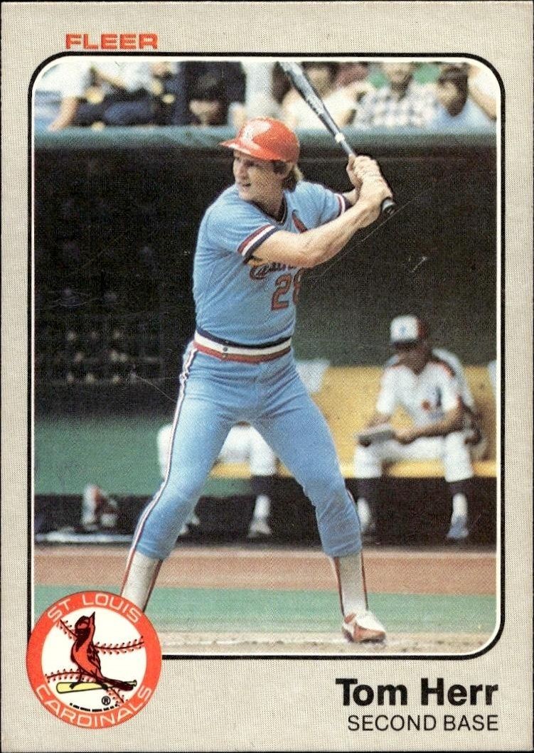 1983 Fleer Tom Herr #9 trading card