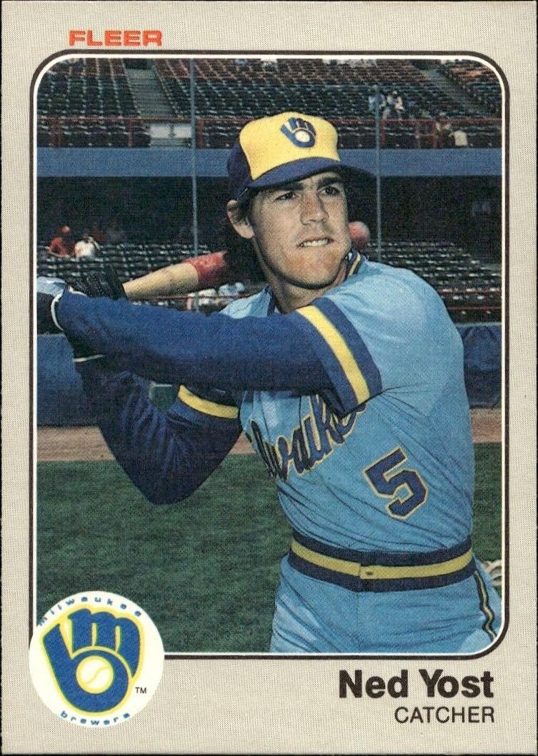 1983 Fleer Ned Yost #50 trading card