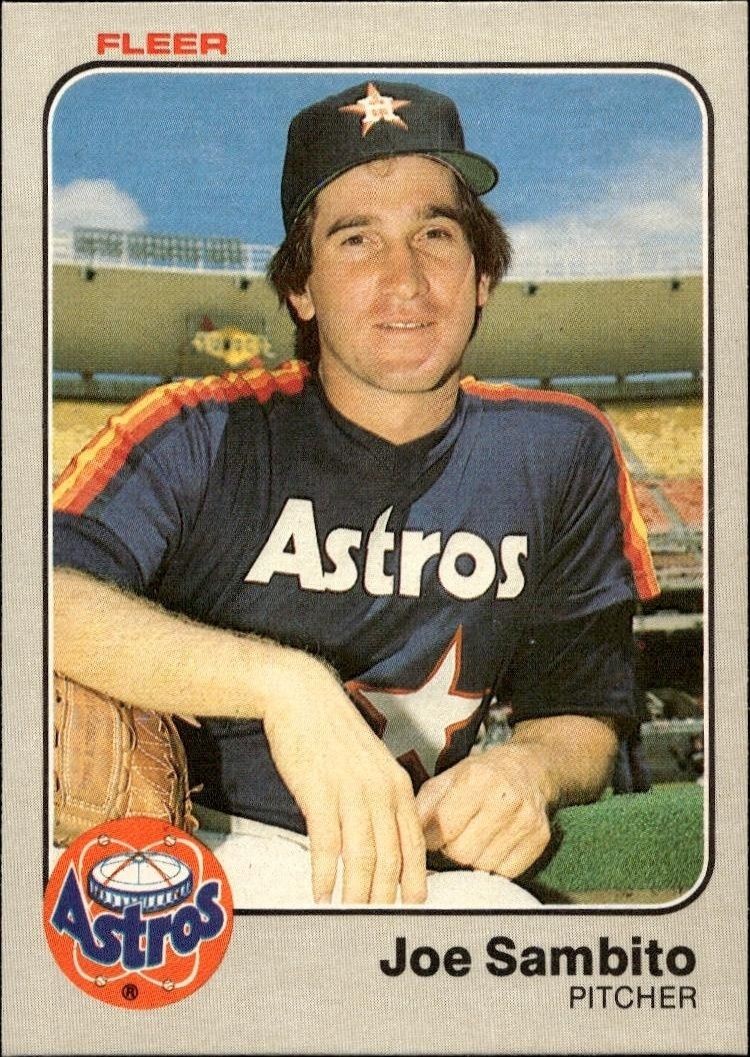 1983 Fleer Joe Sambito #464 trading card