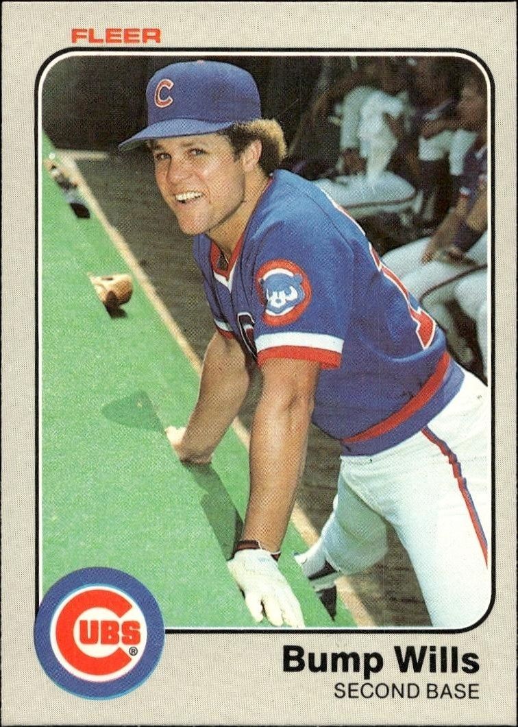 1983 Fleer Bump Wills #511 trading card