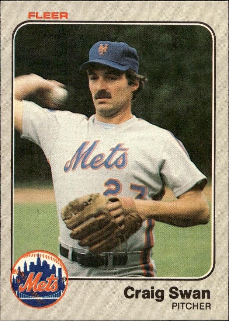 1983 Fleer Craig Swan #557 trading card