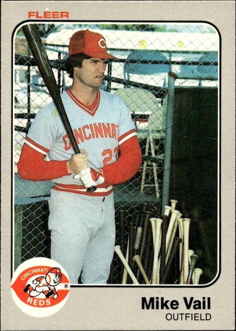 1983 Fleer Mike Vail #605 trading card