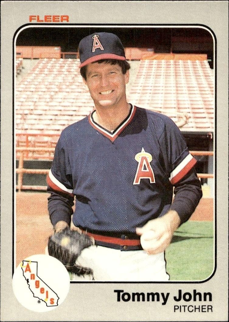 1983 Fleer Tommy John #95 trading card